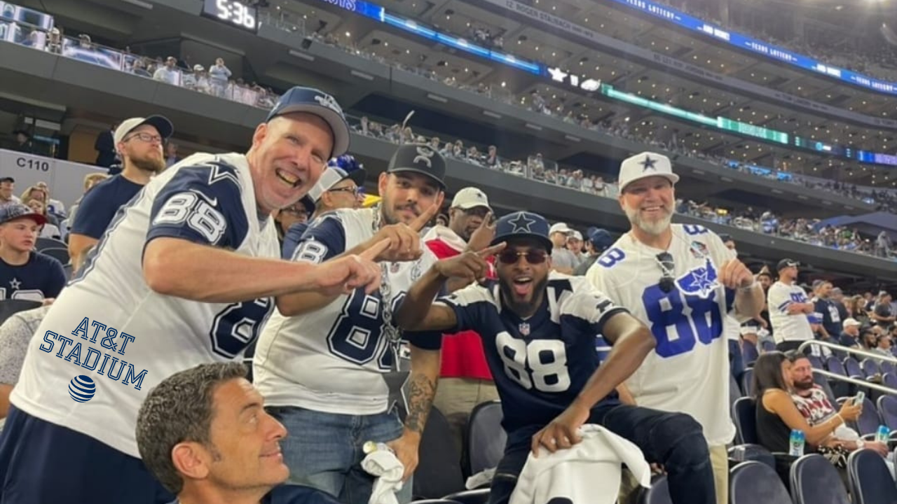 Salute to Service on the field at AT&T Stadium prior to an NFL